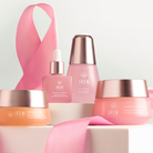 The 4-STEP ROUTINE Custom Set by Fast Bundle, showcased in pink bottles and jars with a pink ribbon in the background.