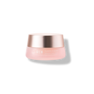 A pink jar of IREN Shizen's "FLOWERS IN BLOOM" Antioxidant Water Cream, ideal for sensitive skin, features a gold lid on a white background.