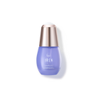 A blue bottle of skincare serum with a metallic cap, labeled "CLEARER DAYS Anti-Blemish Serum" by IREN Shizen, provides an effective niacinamide serum and acne treatment solution.